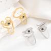 Metallic Evil Eye Nail Ring Women Trendy Opening Adjustable Nail Ring Stylish Personality Fashion Party Daily Wear Jewelry Gifts
