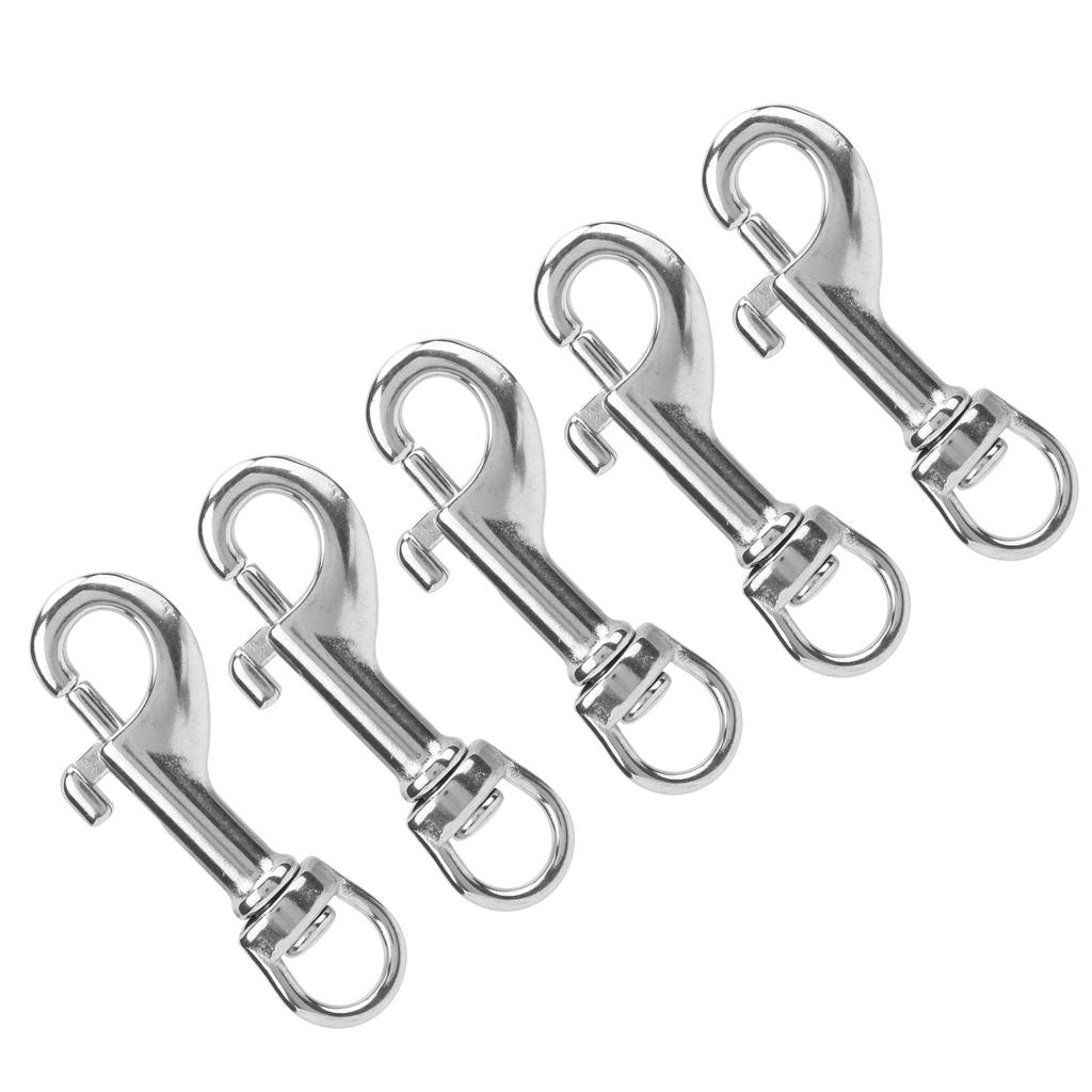 L65MM Double Ended Stainless Steel Spring Snap Clips Diving Hook SpringSnap Clip