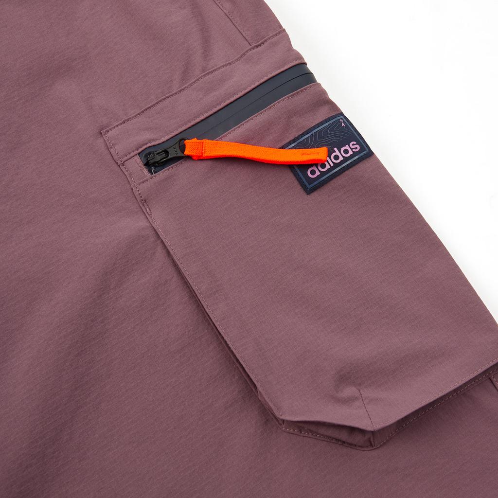 Adidas Fashionable Comfortable Versatile Solid Color Cargo Pants Unisex Bottoms Raspberry JL8252