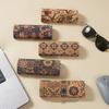 Cork Eyeglasses Case Printed Flower Design Glasses Holder Owl Printed Eyewear Box Portable Retro Glasses Box For Travel Men