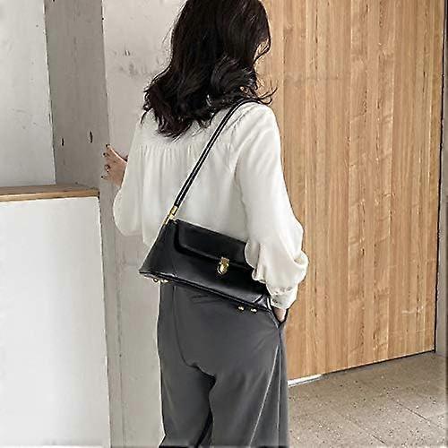 Women Black Shoulder Bags Vintage Handbag Retro Classic Small Pur