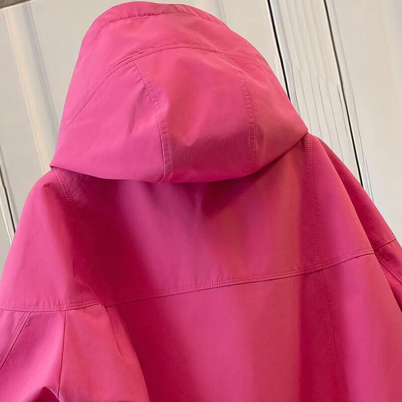 Women's Loose Fit Hooded Casual Windbreaker