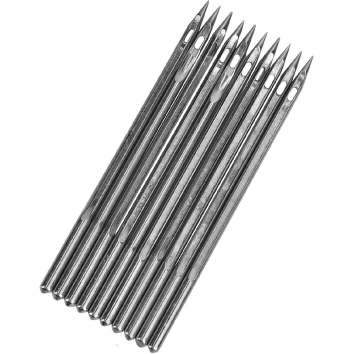Shoe Repairing Machine Needle, Hand Shoes Repair Tool Accessory Leather Cobbler Sewing Needles Small Heavy Duty Replacements Spare Parts Silver