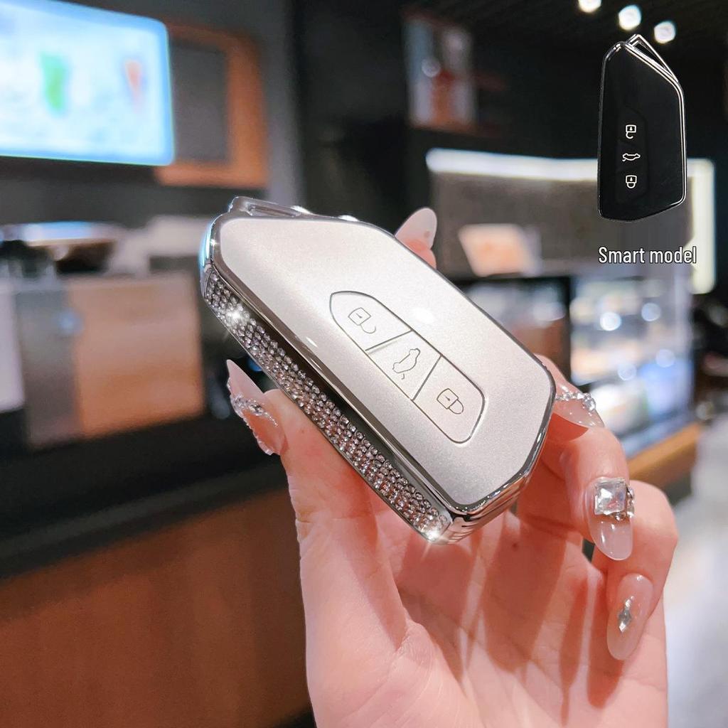 Volkswagen Key Cover for Golf 8, Sagitar, Lavida, Tiguan, Bora, Passat - Car Key Shell with Buckle