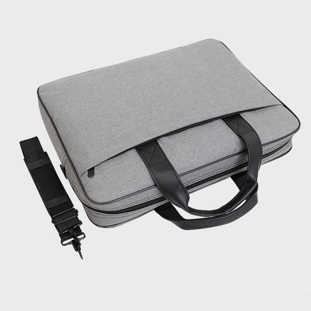 Protective Carrying Case Notebook Handbag Oxford Cloth Laptop Computer Bag Splash-proof Briefcase Portable Black/Gray