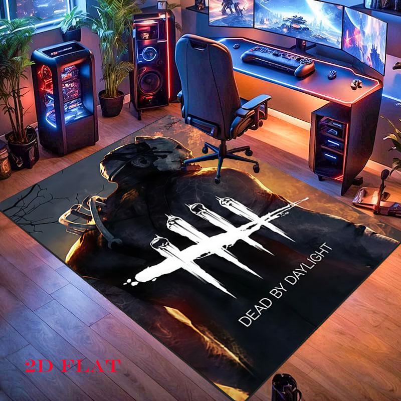 Tappeto Dead by Daylight per Soggiorno Camera da Letto Casa Decorazione Divano, Tappetino Antiscivolo per Giochi Bambini