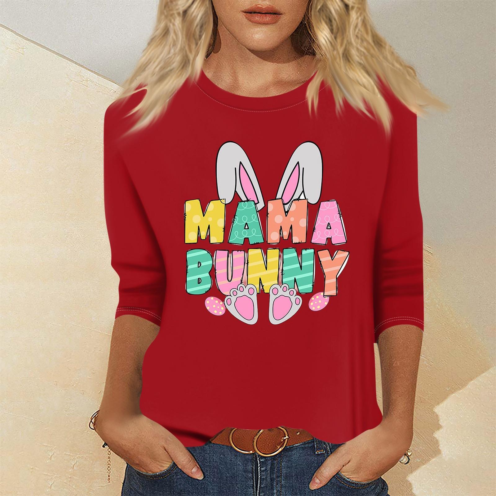 

Женская мода повседневный свитер с семью рукавами и принтом ко Дню святого Валентина M красный