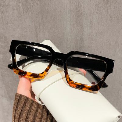 Montura transparente para gafas de ordenador para hombre y mujer, gafas cuadradas antiluz azul, gafas de bloqueo, gafas ópticas