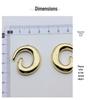 Exquisite Light Luxury Swirl Textured Gold Stud Earrings