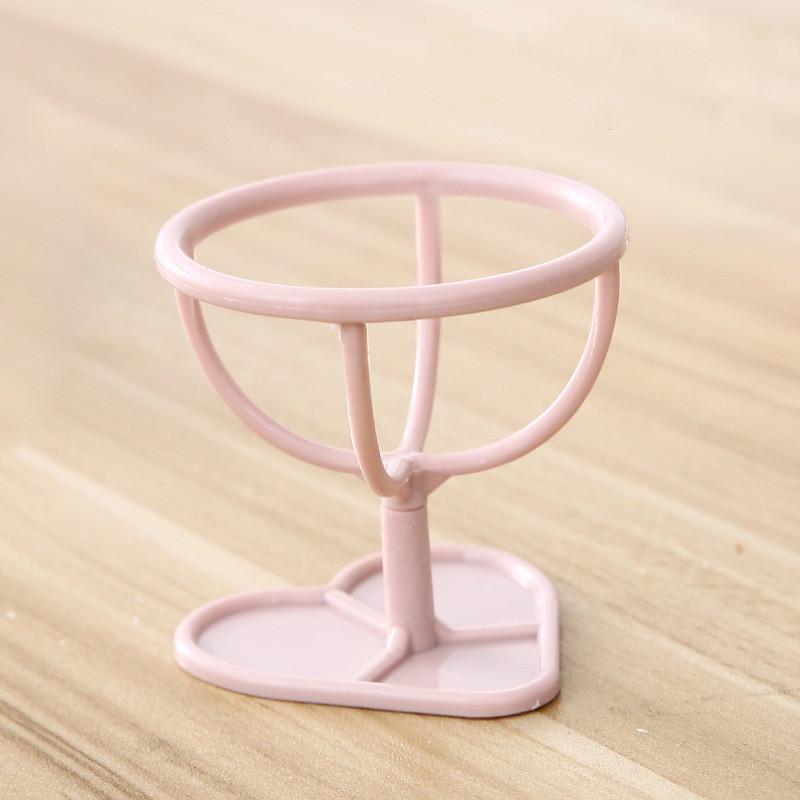3Pcs Women Makeup Beauty Powder Puff Egg Sponge Display Stand Holder Drying Rack