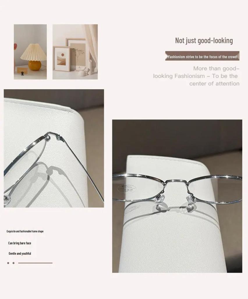 Men's Anti-Blue Light Metal Frame Reading Glasses: High-Definition, Youthful Style, Premium Quality for Middle-Aged and Elderly.