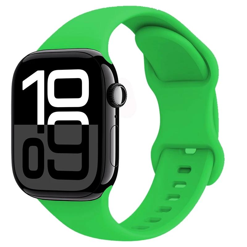 Silicone Strap for Apple Watch Band 45mm 41mm 44mm 40mm 49mm Series 10 46mm 42mm Bracelet for iWatch Ultra 9 8 7 6 5 4 SE2 Strap