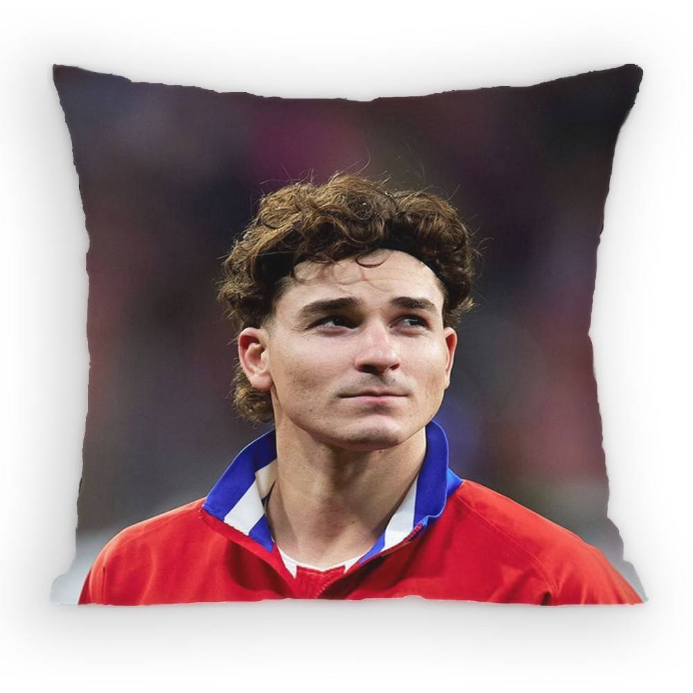 FC Julian Alvarez Pillow Case Sofa Living Room Bedroom Headboard Backrest Cushion Square Cushion Nap Time
