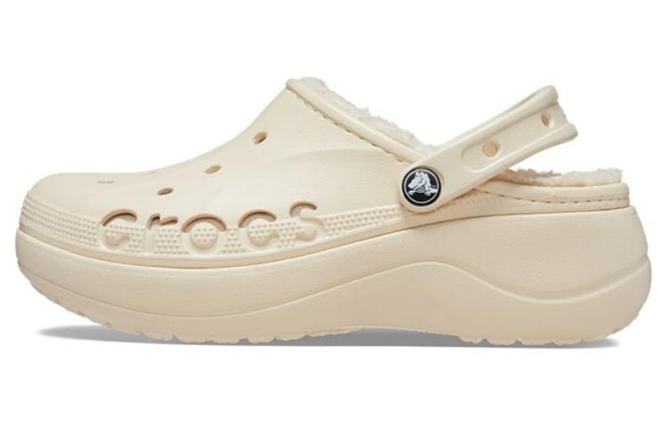 Crocs Baya Platform Lined Clog  Beige  Women s 208708-11S 36-37
