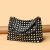 Niche design hand-woven bag, new high-end tip bag, dumpling bag, portable child and mother bag, vegetable basket bag.