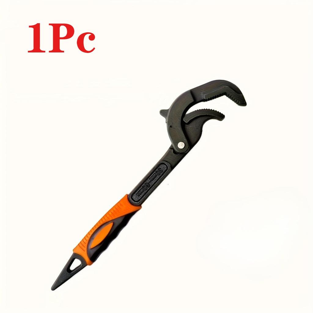 Adjustable Socket Pipe Wrench, Pointed Tail Universal Wrench with Auto Lock Design, Multi-Purpose Quick Pipe Repair Tool