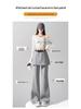 High Waist Micro-Flare Pants: Women's Spring/Summer Slimming Casual Floor-Length Style with Fake Two-Piece Design
