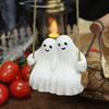 Swing Ghost Couple Figurine Halloween Ghost Hanging Decoration Resin White Ghost Couple Ornament for Indoor Outdoor Garden Patio Porch Decor