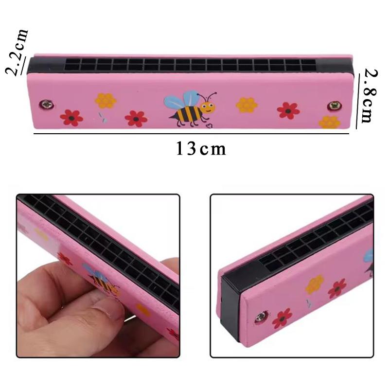 16-otvorová barevná harmonika Kreslená zvířátka Malovaná dřevěná harmonika Hudební nástroj pro rodiče a děti Hračky Dárky na párty Suvenýry ZYF