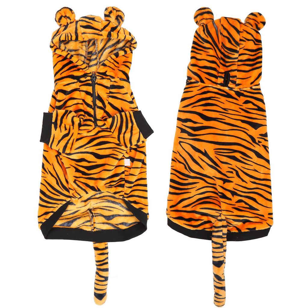 Pet Warm Clothes Cute Tiger Stripes Prevents Hair Loss Dog Winter Clothing for Medium and Large Dogs