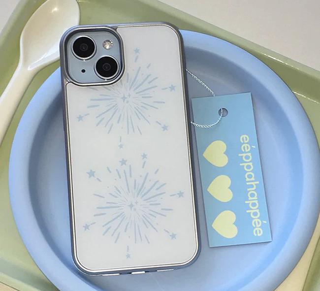 

Eppah Skyblue Sparkly Phone Case for iPhone 17 16e 16 15 14 13 12 11 Air Pro Max X XR XSMAX 8 Plus Luxury Clear Soft Back Cover iPhone 12 Pro