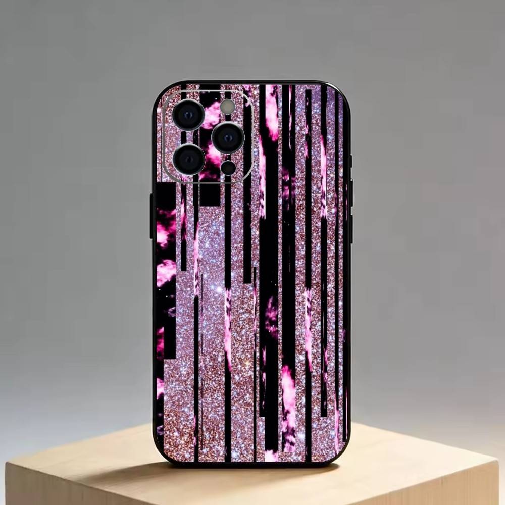 Luxury Bling Glitter Flash Phone Case For iPhone 17, 16,15,14,13,12,11 Plus,Pro Max, Others Soft Black Cover