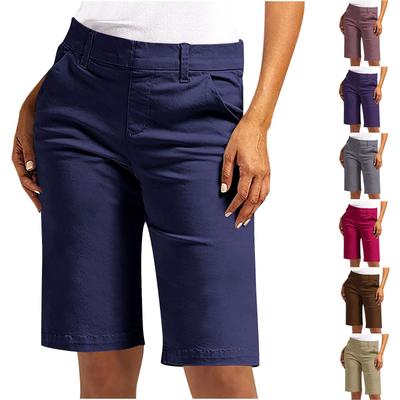 Shorts For Women Trendy 2025 Casual Summer High Waisted Chino Shorts Straight Leg Hiking Vacation Outfits