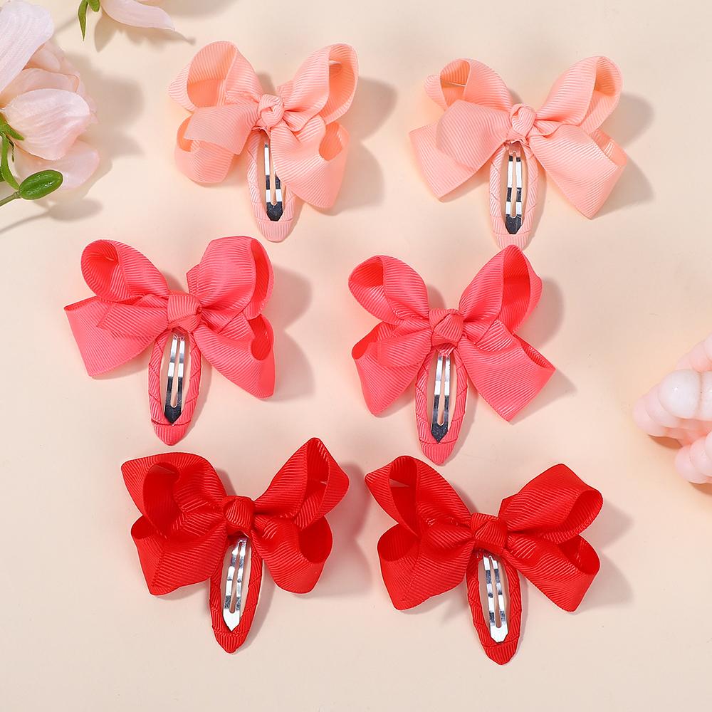 30PCS Random Butterfly Hair Clips for Girls Double Ponytail Hairgripes Ribbon Bows Barrette Kids Headclips