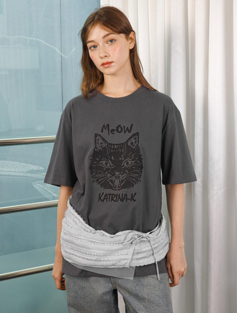 KATRINA K Miyau Cat Short Sleeve T-Shirt - 4 Colors