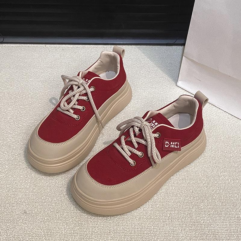 2025 Autumn New Versatile Fashion Casual Women's Shoes Retro Style Round Head Flat Bottom Comfortable and Lightweight Single Shoes