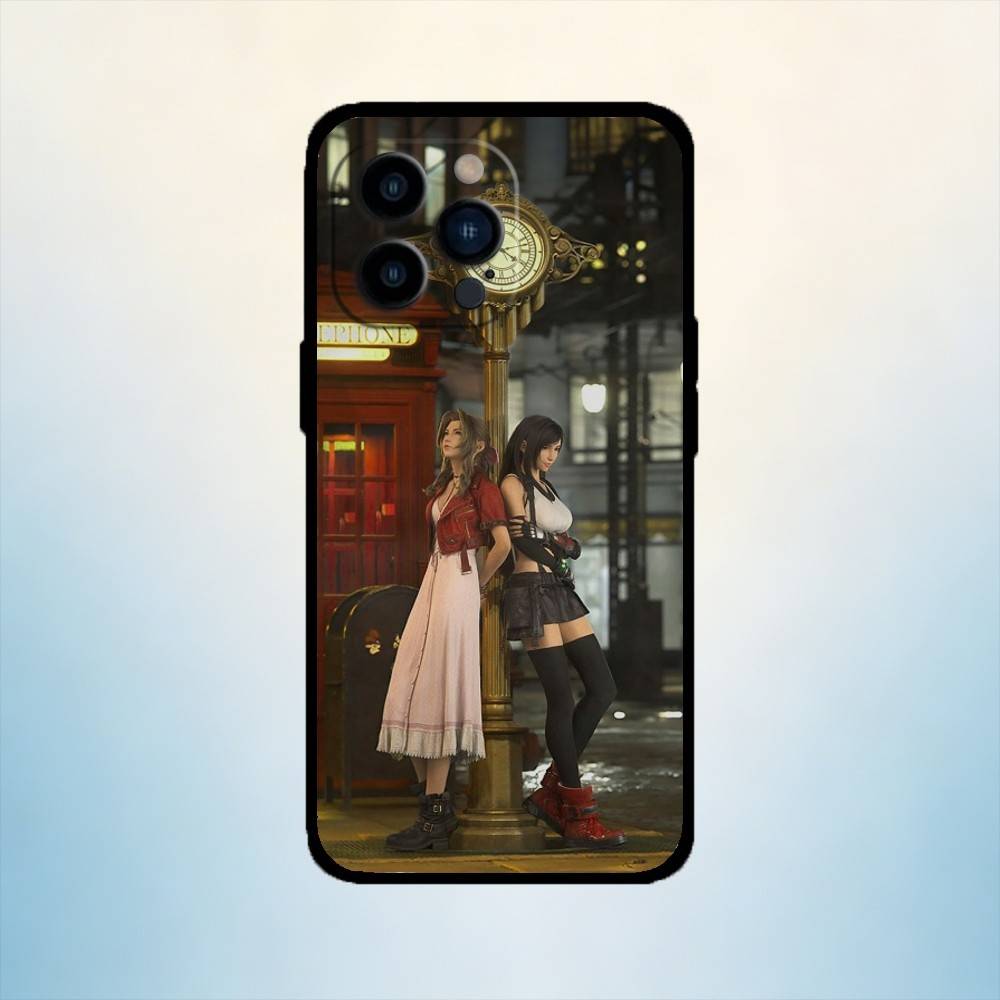 

AAA FFVII A-Aerith & T-Tifa Phone Case For iPhone 17,16,15,14,13,12,11 Plus,Pro Max,XS,Soft Silicone Black Cover iPhone13