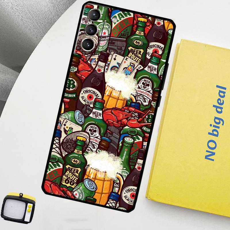 Alcohol Beers Drink Beer Phone Case For Samsung Galaxy S26 S25 S24 Ultra S20 S21 S22 S23 Plus S10 S24 FE S25 FE Cover