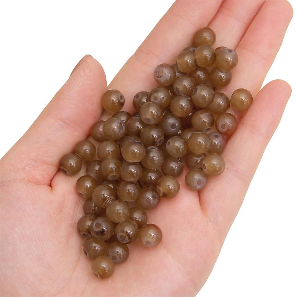 50-135 szt. Kryształowych szklanych koralików, galaretkowych, jednolitych kolorowych, imitujących kamień jadeitu, luźne koraliki dystansowe do wyrobu biżuterii