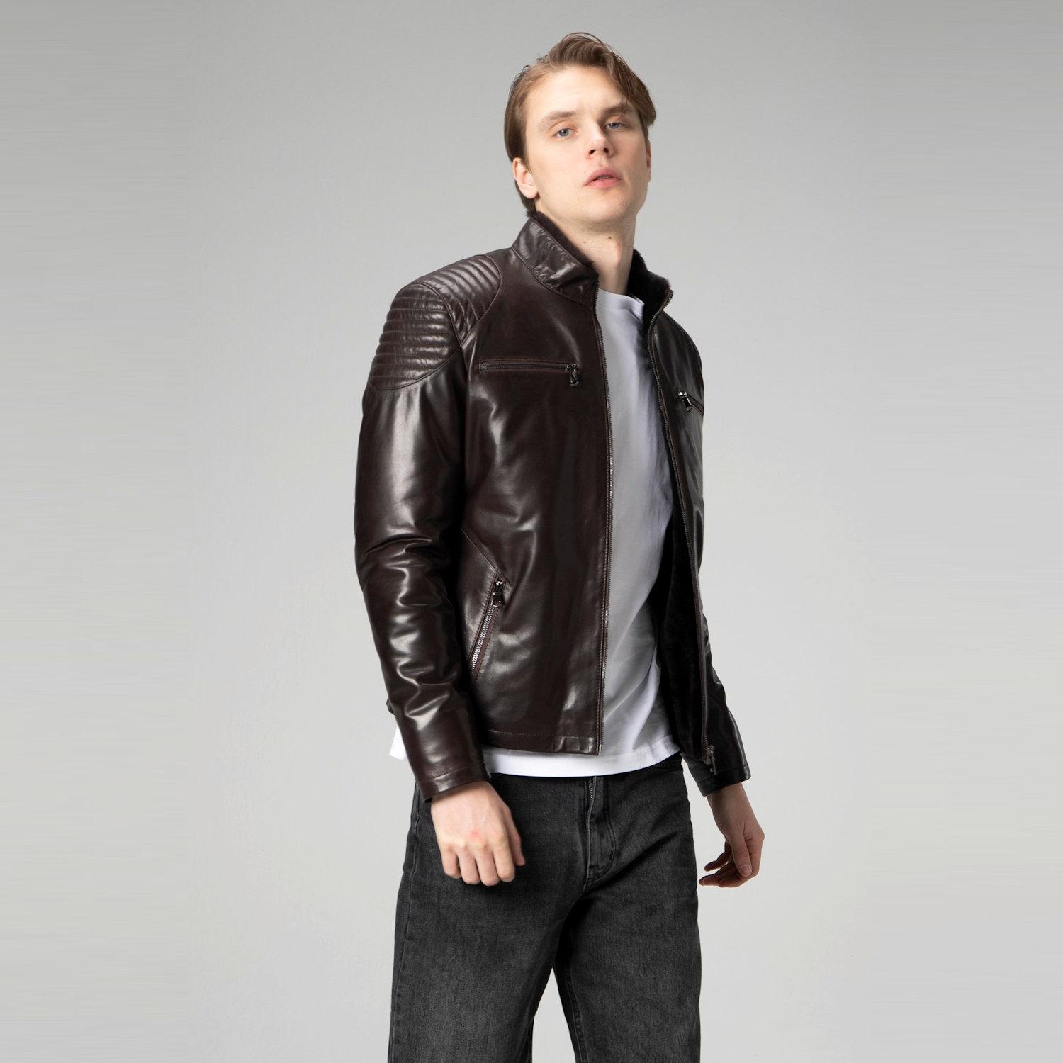 

Dericlub Man Пальто из 100% натуральной кожи XS коричневый