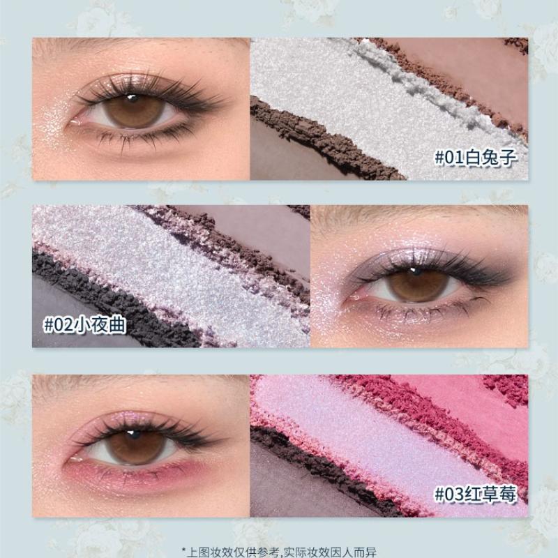 FlowerKnow Bunny Garde Series 6 Colour Eyeshadow Palette Matte Fine Shimmer Pearl Face Palette Glitter Eye Shadow