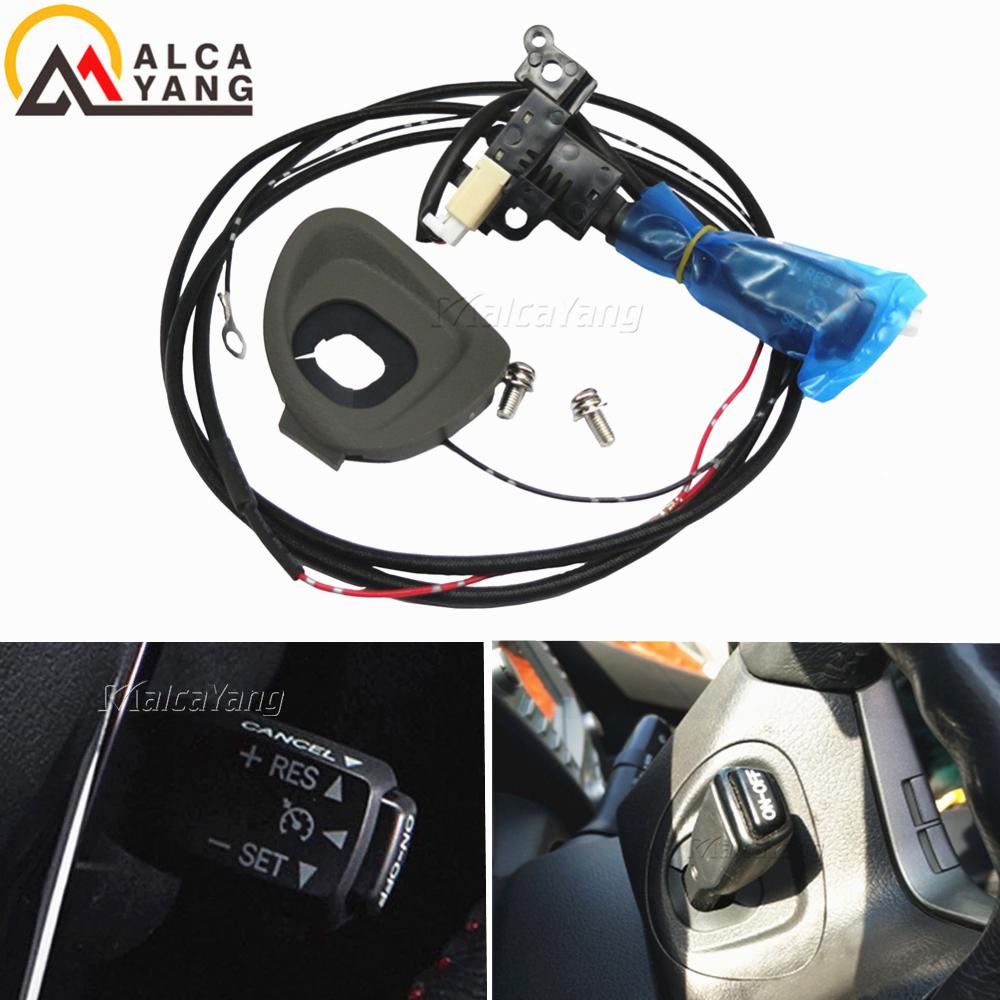 Blue LED Black Cover 45186-06210-C0 + Cruise Control Switch 84632-34011 84632-0F010 For Toyota Steering Wheel Cover