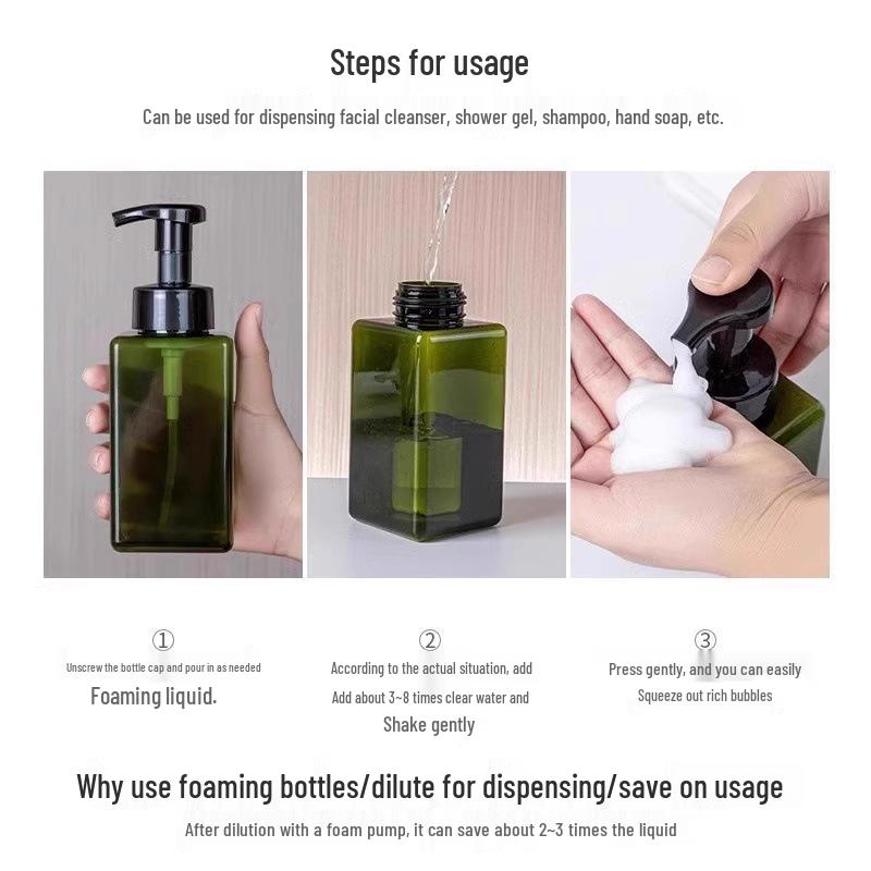 Foaming Dispenser Bottle for Soap, Shampoo, or Cleanser 