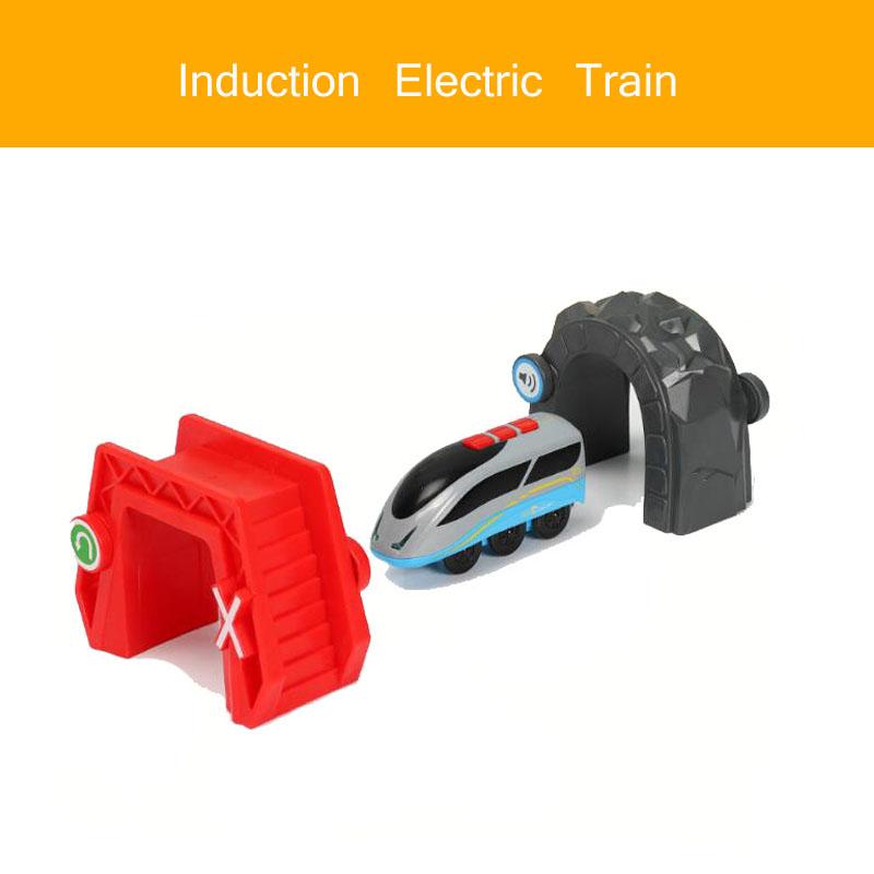 Wooden RC Train Railway Accessories Remote Control Electric Train Magnetic Rail Car Fit For All Brands Train Track Toys For Kids