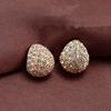 1 Pair Women Fashion Crescent Moon Shining Rhinestone Stud Earrings for Daily Life