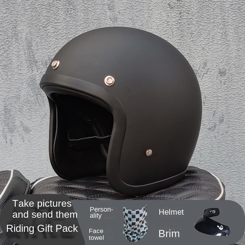 500TX Vintage Motorcycle Open Face Helmet Japan Technology Fiberglass Scooter Motorbike Riding Jet Casque Moto Casco