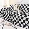 For Nordic Ins Summer Beds Sofa Bed  Sofa Cover Throw Blanket Picnic With Tassel UniversalDecorativeChessboard Blanekets Plaid