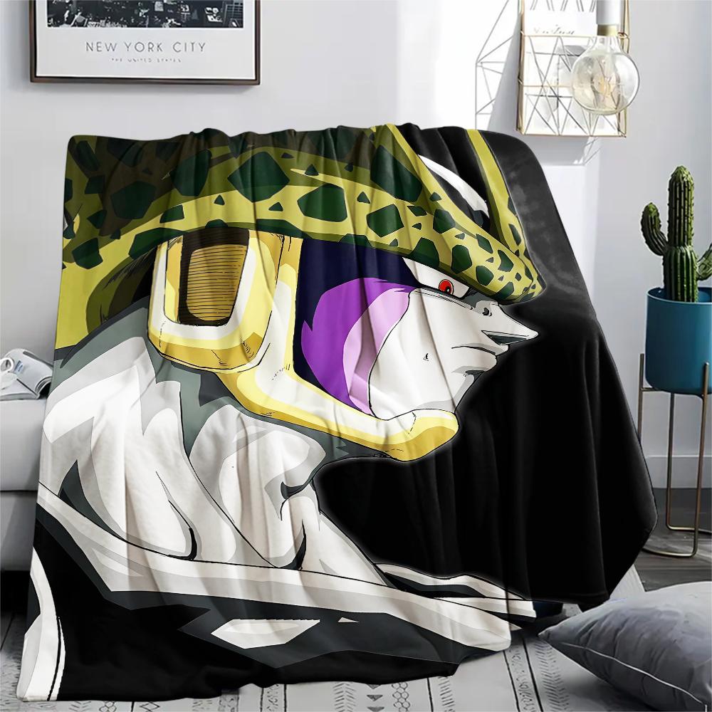Dragon Ball character Print Flannel Blanket High quality Comfortable for All Seasons Home Decor Warmth and Comfort Perfect for Christmas Gifts