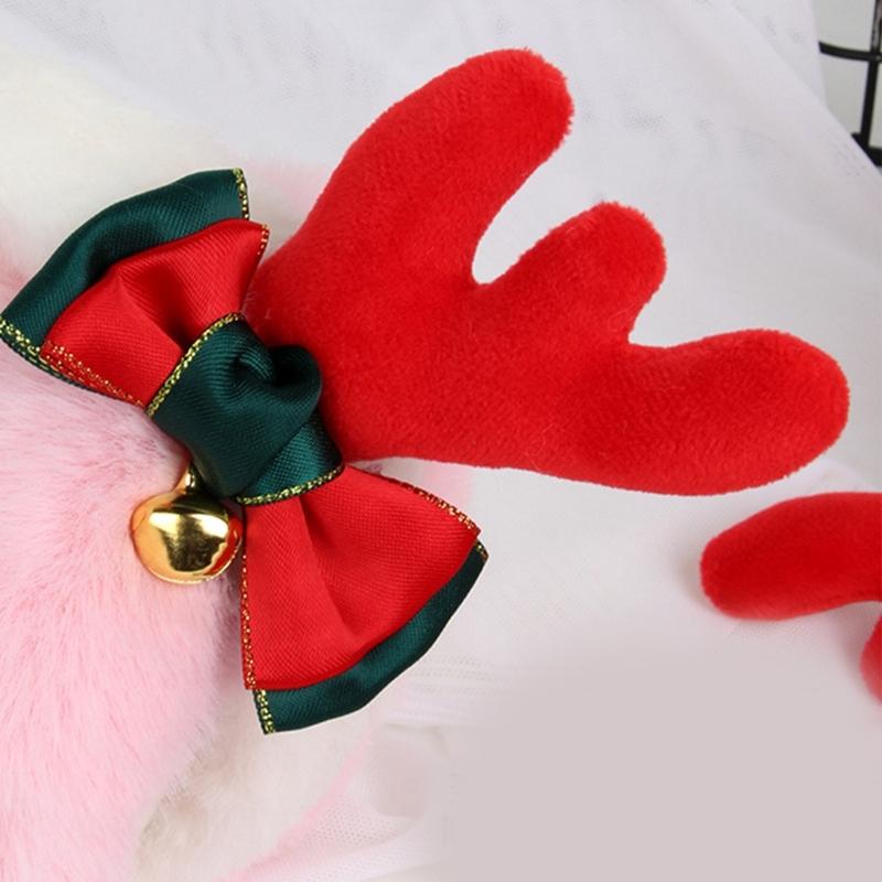 Adult Christmas Antler Shape Earmuff Outdoor Plush Ear Warmer Windproof for Girl