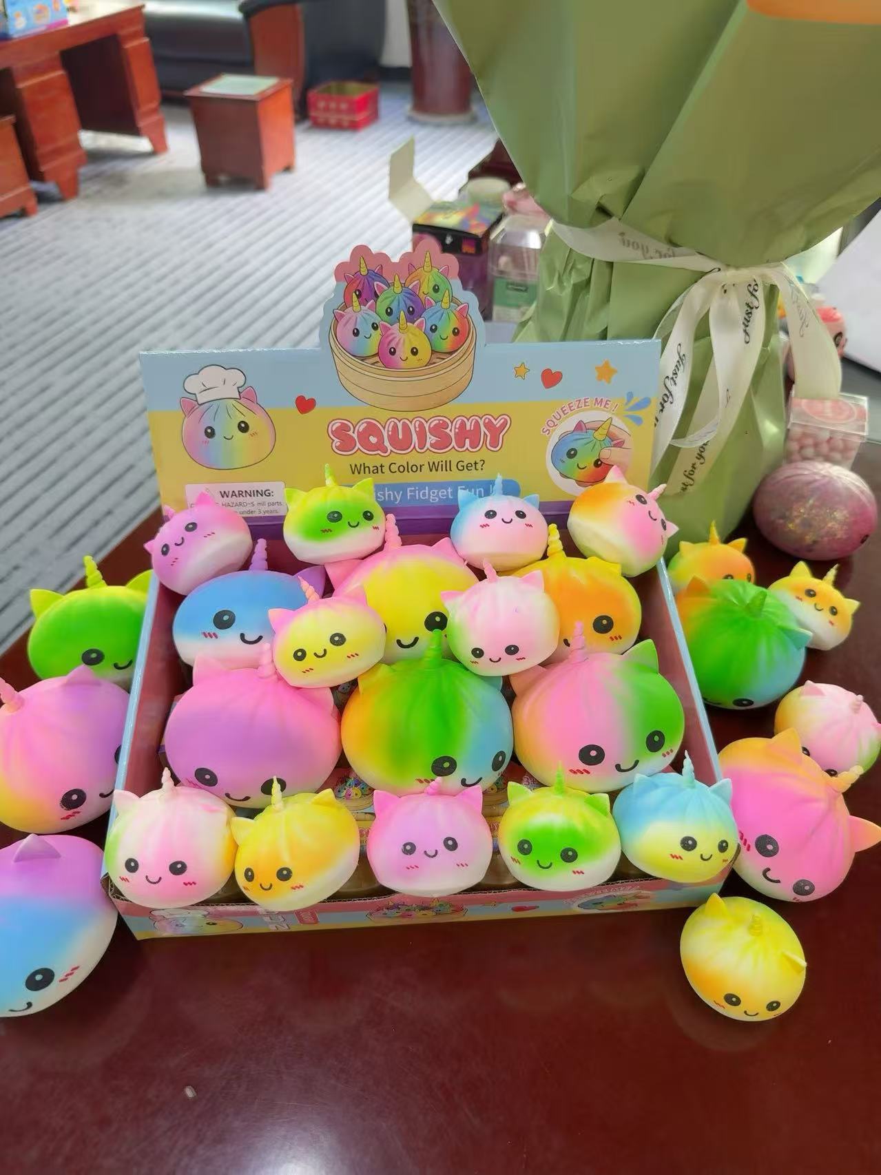Baozi Pinch Music Shape Cute Fun Small Simulation Bun Shape Slow Rebound Decompression Cure Toy Pinch Music *2pcs