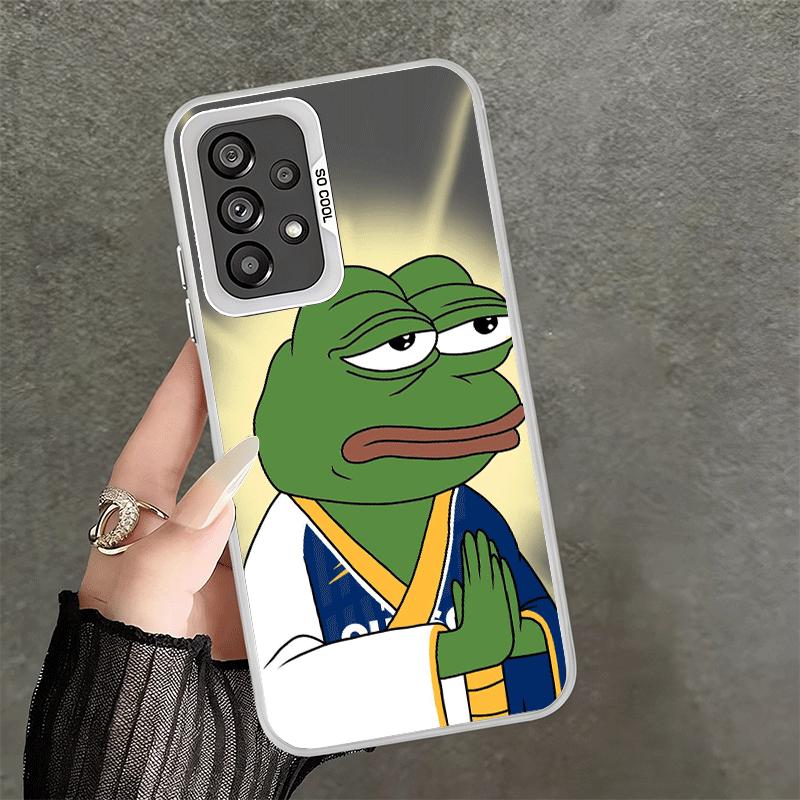 Funny Sad Forg P-Pepe Meme Soft Phone Case for Samsung A17 A16 A15 A14 A13 A57 A56 A55 A54 A53 A37 A36 A35 A34 A33 A26 A25 A24 A