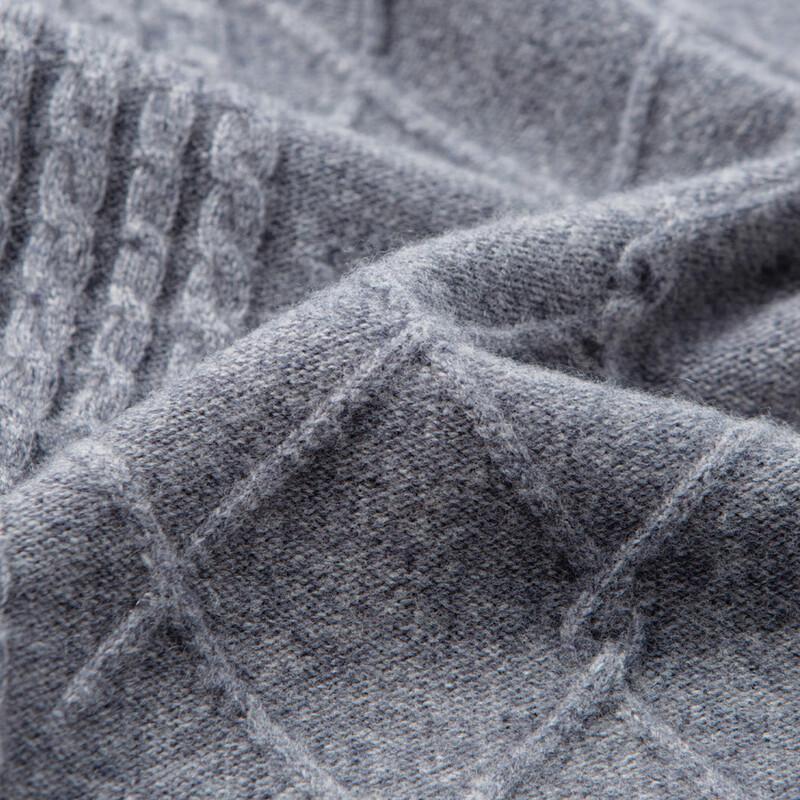 Hodo Men's Heavyweight 100% Wool Jacquard Knit Sweater