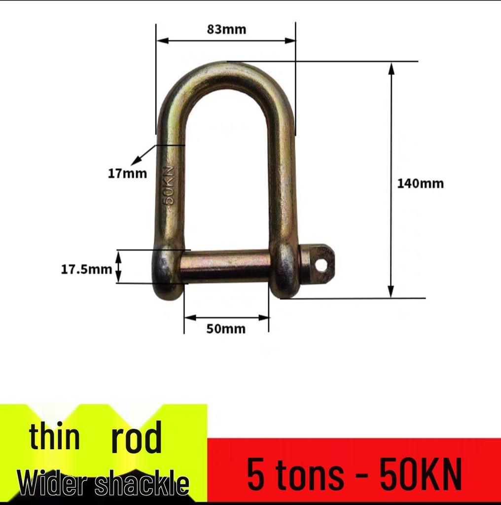 Enhanced U- and D-shaped magnetic lifting shackle with suction cup, high-strength, large opening, and designed for opposite sex applications.