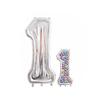 0-9 Number Number Balloon Stand 3D Silver Giant Size Digital Balloon Frame 65 Inch Aluminum Film Mosaic Balloon Party