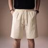 High-end American Old Money Wind Tencel Linen Ice Silk Shorts Men's Summer Loose Tide Brand Sports and Leisure Five-point Pants