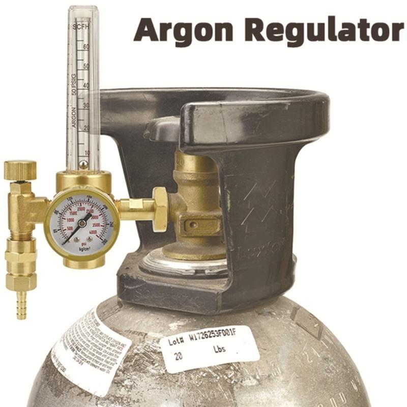 Professional Argon CO2 Brass Gas Regulator With Double Display Suitable for Precise Mig Tig Welding in Metal Fabrication